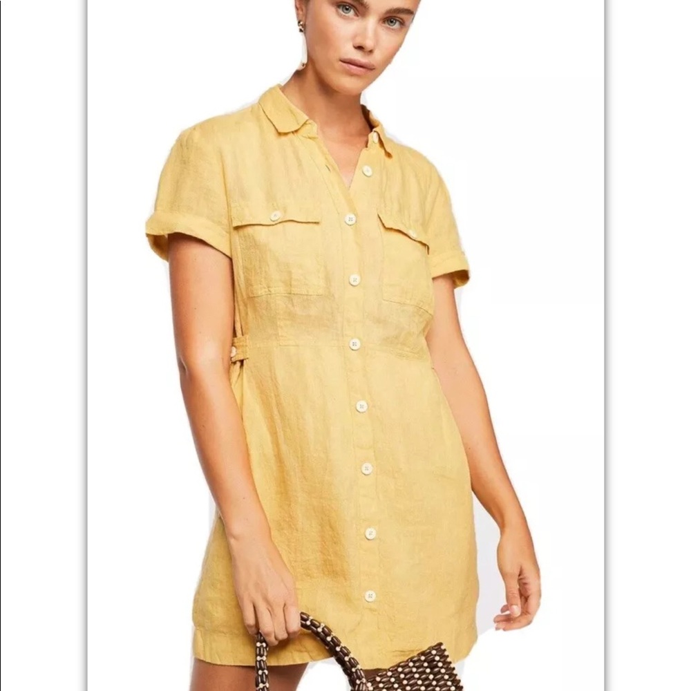 Free People Italian Love Story linen dress M